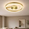 Plafoniere Moderne-Selezionato da Mazzolaluce Plafoniera rotonda bronzo led 48w cct 2700k 3000k 4000k dimmerabile per soggiorno moderno