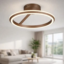 Plafoniere Moderne-Selezionato da Mazzolaluce Plafoniera rotonda caffe moderna per soggiorno led dimmerabile