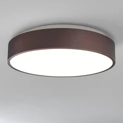 Plafoniere Moderne-Selezionato da Mazzolaluce Plafoniera rotonda cerchio 38 cm led 3000k marrone moderna