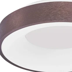 Plafoniere Moderne-Selezionato da Mazzolaluce Plafoniera rotonda cerchio 38 cm led 3000k marrone moderna