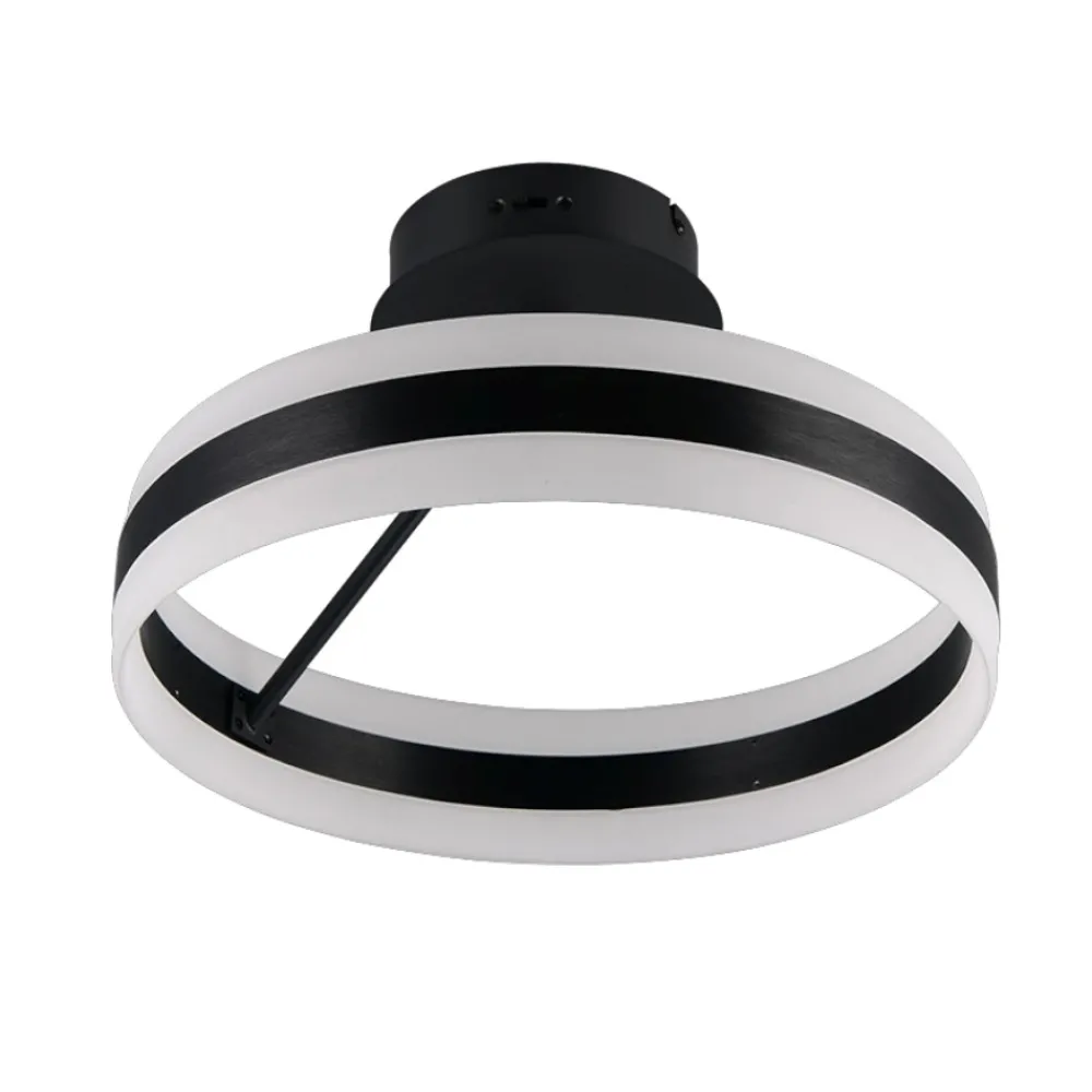 Plafoniere Moderne-Selezionato da Mazzolaluce Plafoniera rotonda circolare nera moderna led dimmerabile 2300k 3000k 4000k