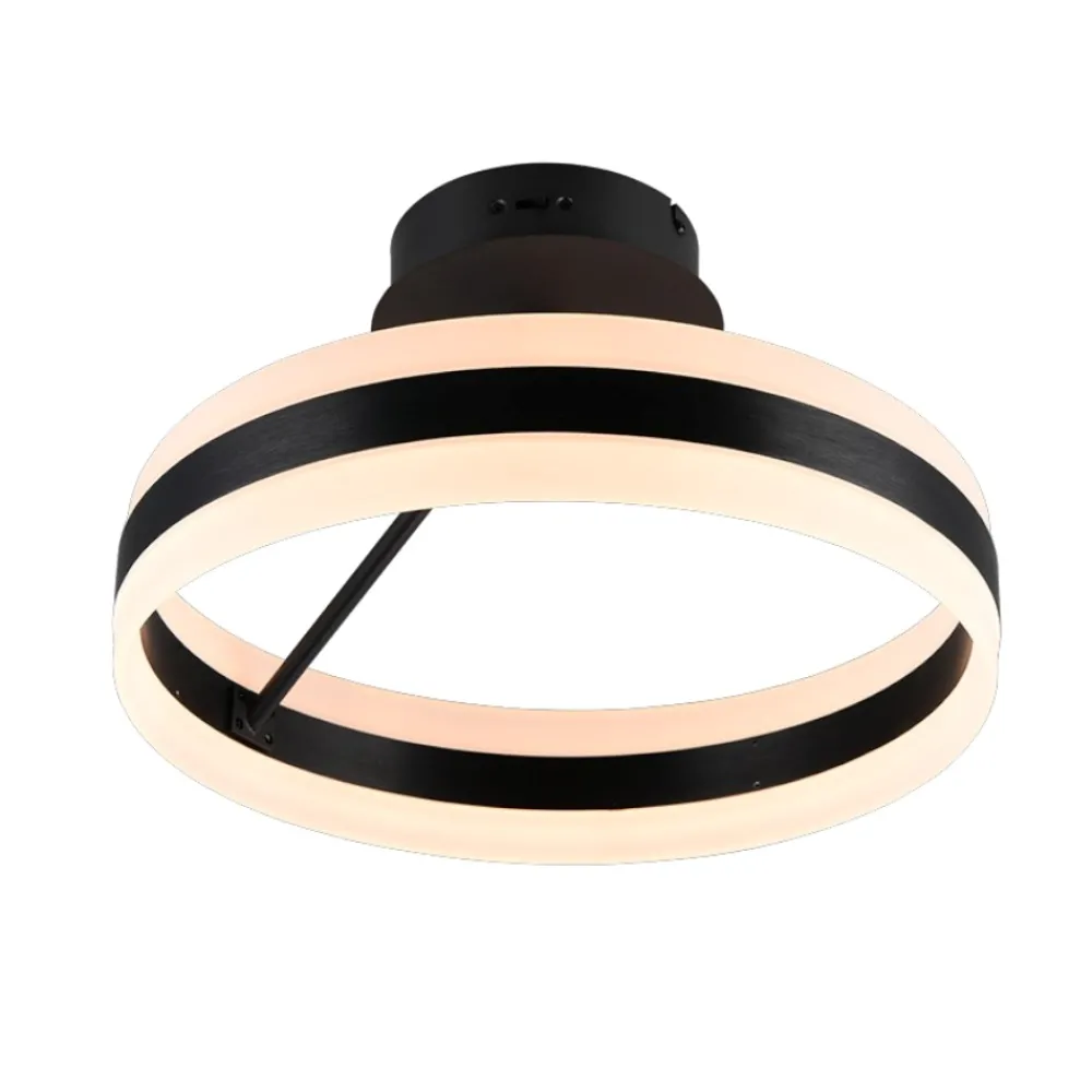 Plafoniere Moderne-Selezionato da Mazzolaluce Plafoniera rotonda circolare nera moderna led dimmerabile 2300k 3000k 4000k