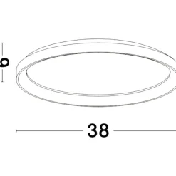 Plafoniere Moderne-Selezionato da Mazzolaluce Plafoniera rotonda 38cm bianca led 3000k dimmerabile moderna