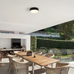 Plafoniere Da Esterno-Selezionato da Mazzolaluce Plafoniera rotonda da esterno balcone antracite led 20w 3000k ip65