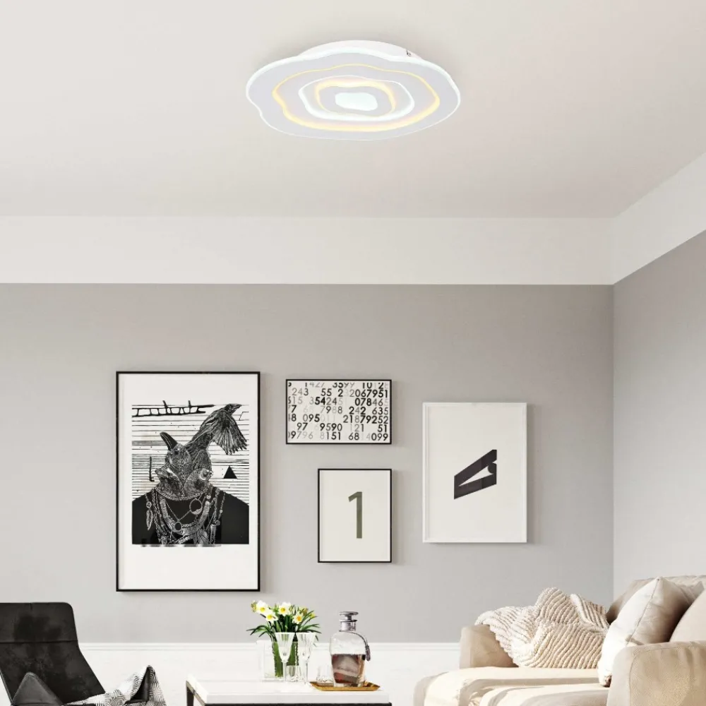 Plafoniere Moderne-Selezionato da Mazzolaluce Plafoniera rotonda design unico led 3000k 6500k