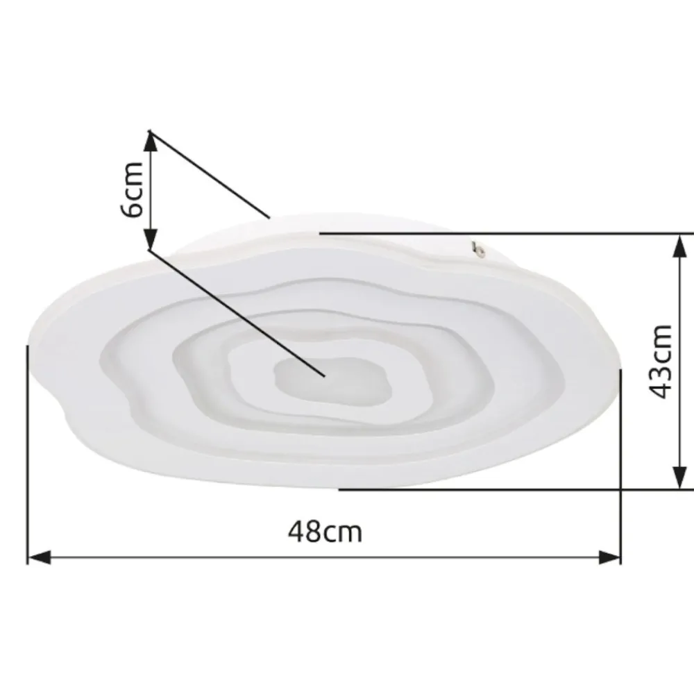 Plafoniere Moderne-Selezionato da Mazzolaluce Plafoniera rotonda design unico led 3000k 6500k
