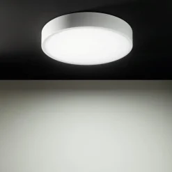 Plafoniere Moderne-Linea Light Plafoniera rotonda box sr bianca led 48w 3000k