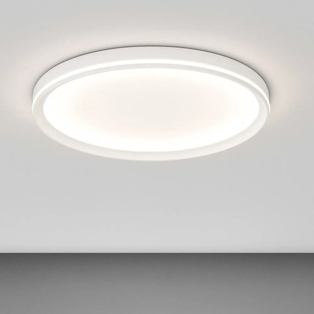 Plafoniere Moderne-Top Light Plafoniera rotonda moderna bianca 44w led cct biemissione luce area