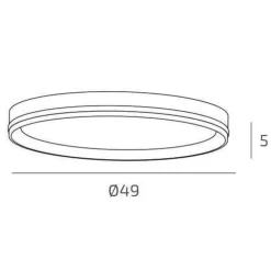 Plafoniere Moderne-Top Light Plafoniera rotonda moderna bianca 44w led cct biemissione luce area