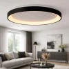 Plafoniere Moderne-Selezionato da Mazzolaluce Plafoniera rotonda nera 48cm led 38w 2700k dimmerabile moderna