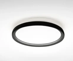 Plafoniere Moderne-Vivida International Plafoniera rotonda nera da cucina led 36w 3000k 4000k vivida atena