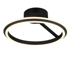 Plafoniere Moderne-Selezionato da Mazzolaluce Plafoniera rotonda nera moderna led dimmerabile da 2300k a 4000k