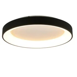 Plafoniere Moderne-Selezionato da Mazzolaluce Plafoniera rotonda nero 65cm moderna led 60w con telecomando app