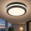 Plafoniere Da Esterno-Selezionato da Mazzolaluce Plafoniera rotonda per esterno moderna antracite 11w 3000k