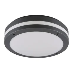 Plafoniere Da Esterno-Selezionato da Mazzolaluce Plafoniera rotonda per esterno moderna antracite 11w 3000k