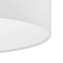 Plafoniere Moderne-Selezionato da Mazzolaluce Plafoniera rotonda tessuto bianco moderna per camera da letto eglo pasteri