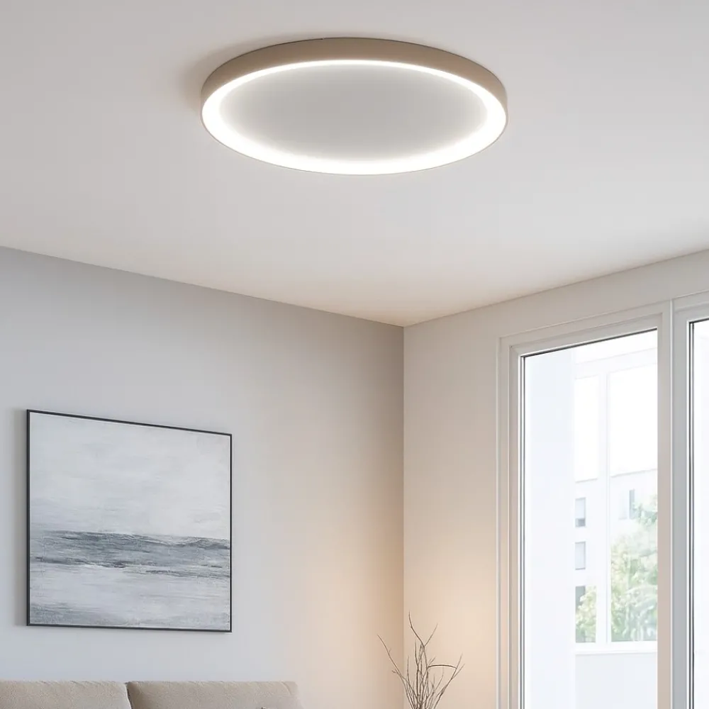 Plafoniere Moderne-Vivida International Plafoniera sabbia led 80w 3000k 4000k vivida lifering-r rotonda