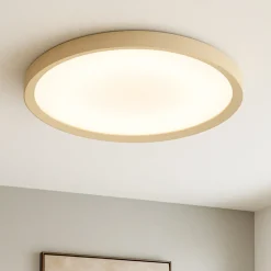 Plafoniere Moderne-Top Light Plafoniera sabbia rotonda per cucina biemissione luce led cct plana