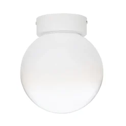 Plafoniere Moderne-Selezionato da Mazzolaluce Plafoniera sfera di vetro bianco sfumato da soffitto led 7w 3000k dimmerabile