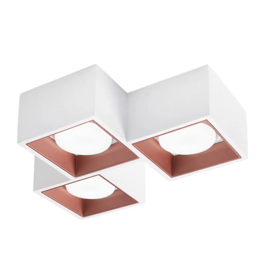 Plafoniere Moderne-Sforzin Illuminazione Plafoniera sforzin nasso rame in gesso 3 luci moderna
