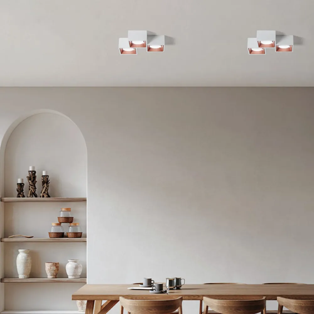 Plafoniere Moderne-Sforzin Illuminazione Plafoniera sforzin nasso rame in gesso 3 luci moderna