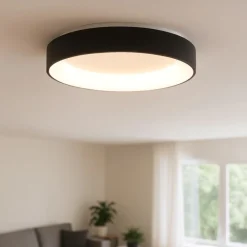 Plafoniere Moderne-Selezionato da Mazzolaluce Plafoniera smart anello nero 38cm led 30w 2700k-5000k con telecomando app
