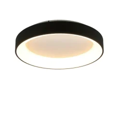 Plafoniere Moderne-Selezionato da Mazzolaluce Plafoniera smart anello nero 38cm led 30w 2700k-5000k con telecomando app