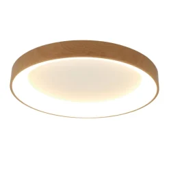 Plafoniere Moderne-Selezionato da Mazzolaluce Plafoniera smart cerchio effetto legno 50cm led 2700k a 5000k wireless