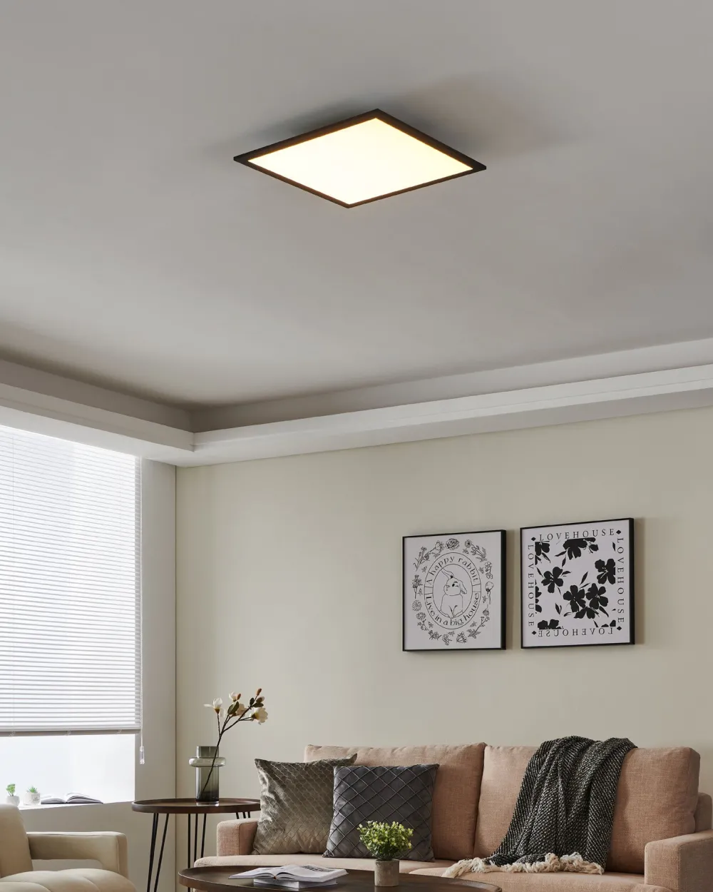 Plafoniere Moderne-Eglo Plafoniera smart da cucina led 2700k a 6500k dimmerabile controllo da remoto app salobrena