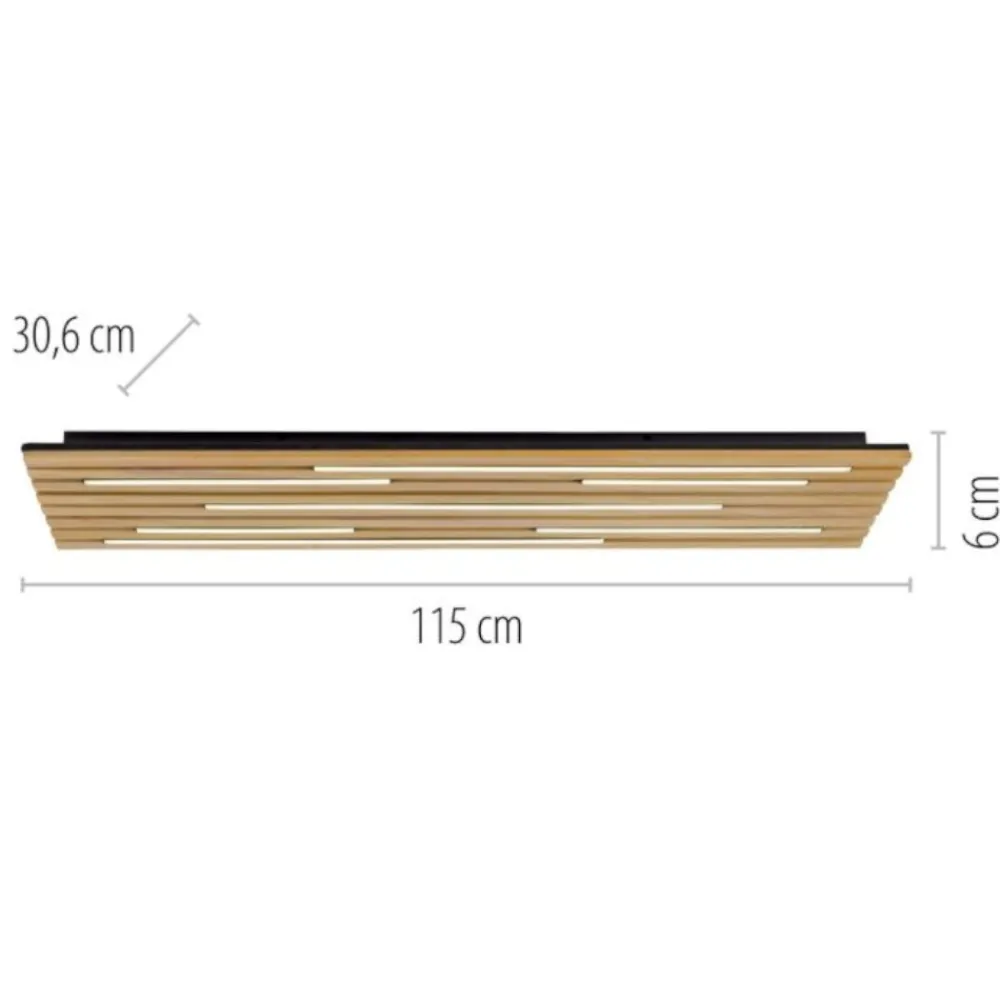 Plafoniere Moderne-Selezionato da Mazzolaluce Plafoniera smart di legno con pannello acustico led 2700k a 5000k con telecomando app