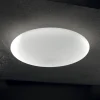 Plafoniere Moderne-Ideal Lux Plafoniera smarties pl1 d33 moderna disco vetro bianco