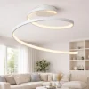 Plafoniere Moderne-Selezionato da Mazzolaluce Plafoniera spirale moderna bianca led dimmerabile per cucina