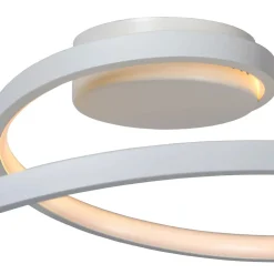 Plafoniere Moderne-Selezionato da Mazzolaluce Plafoniera spirale moderna bianca led dimmerabile per cucina