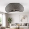 Plafoniere Moderne-Selezionato da Mazzolaluce Plafoniera stile wabi sabi grigio antracite design japandi per soggiorno