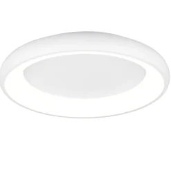 Plafoniere Moderne-Selezionato da Mazzolaluce Plafoniera tonda anello bianco 62cm moderna led dimemrabile