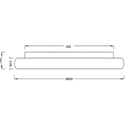Plafoniere Moderne-Selezionato da Mazzolaluce Plafoniera tonda anello bianco 62cm moderna led dimemrabile