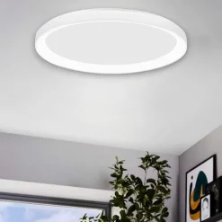 Plafoniere Moderne-Selezionato da Mazzolaluce Plafoniera tonda bianca led 3000k dimmerabile 40w moderna