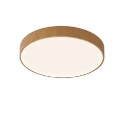 Plafoniere Moderne-Selezionato da Mazzolaluce Plafoniera tonda 50cm effetto legno led 40w 2700k 3300k 4000k dimmerabile