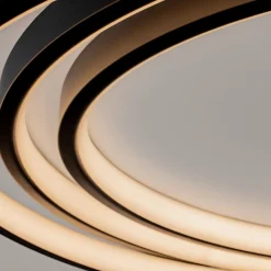 Plafoniere Moderne-Selezionato da Mazzolaluce Plafoniera tonda design moderna led 33w 3000k dimmerabile nera