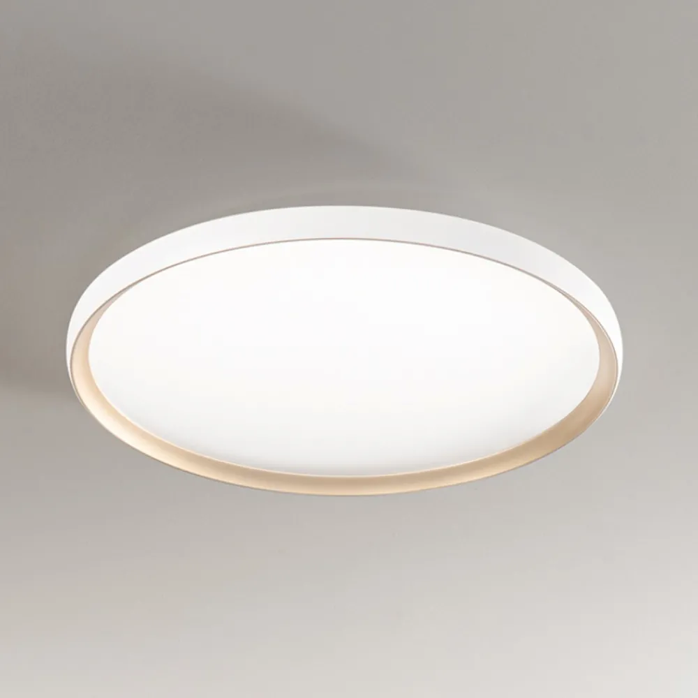 Plafoniere Moderne-Perenz Illuminazione Plafoniera tonda halo led 40w cct bianco oro perenz moderna