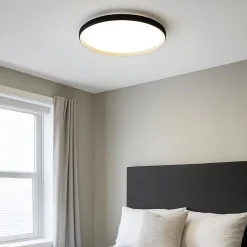 Plafoniere Moderne-Perenz Illuminazione Plafoniera tonda halo nero oro perenz led 40w cct dimmerabile