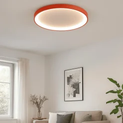Plafoniere Moderne-Gea Luce Plafoniera tonda led 3000k 4000k krizia terracotta 78cm