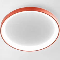 Plafoniere Moderne-Gea Luce Plafoniera tonda led 3000k 4000k krizia terracotta 78cm