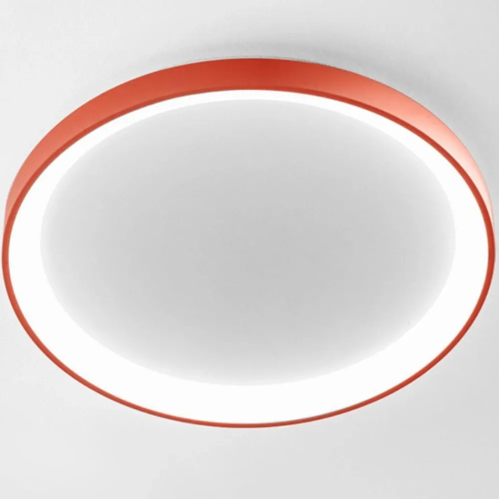 Plafoniere Moderne-Gea Luce Plafoniera tonda led 3000k 4000k krizia terracotta 78cm