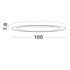 Plafoniere Moderne-Selezionato da Mazzolaluce Plafoniera tonda led triac dimmerabile 3000k 100cm ottone opaco