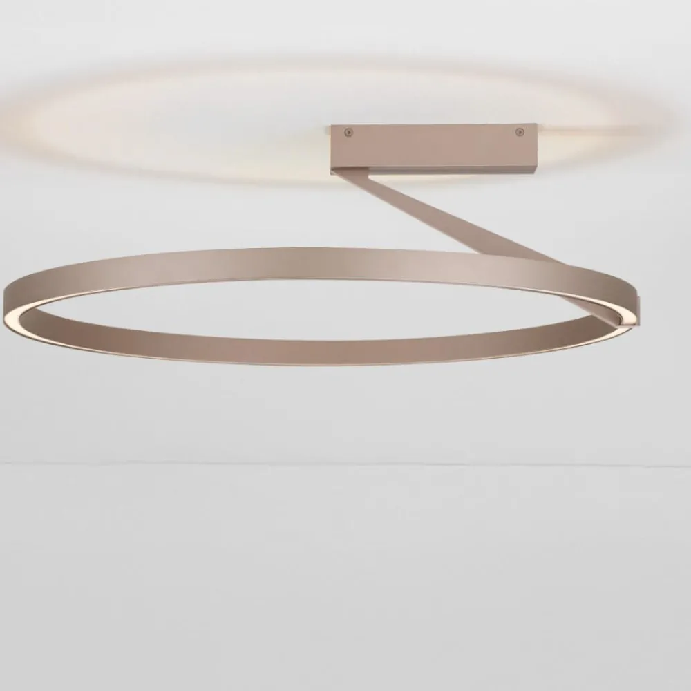 Plafoniere Moderne-Selezionato da Mazzolaluce Plafoniera tonda led 35w 2700k 3000k 4000k moderna caffe moca biemissione