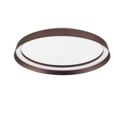 Plafoniere Moderne-Selezionato da Mazzolaluce Plafoniera tonda marrone spazzolato led 38w 2700k 4000k moderna