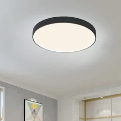 Plafoniere Moderne-Selezionato da Mazzolaluce Plafoniera tonda nera 65cm led 50w 2700k 3300k 4000k dimmerabile