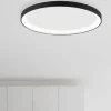 Plafoniere Moderne-Selezionato da Mazzolaluce Plafoniera tonda nera 38cm 30w dimmerabile moderna