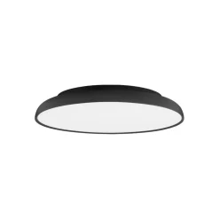 Plafoniere Moderne-Selezionato da Mazzolaluce Plafoniera tonda nera led 3000k dimmerabile per soggiorno